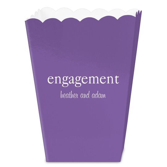 Big Word Engagement Mini Popcorn Boxes